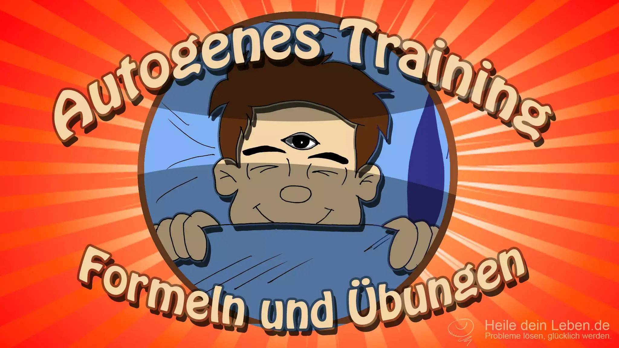 Lächelnde Cartoonfigur mit geöffnetem 3. Auge.