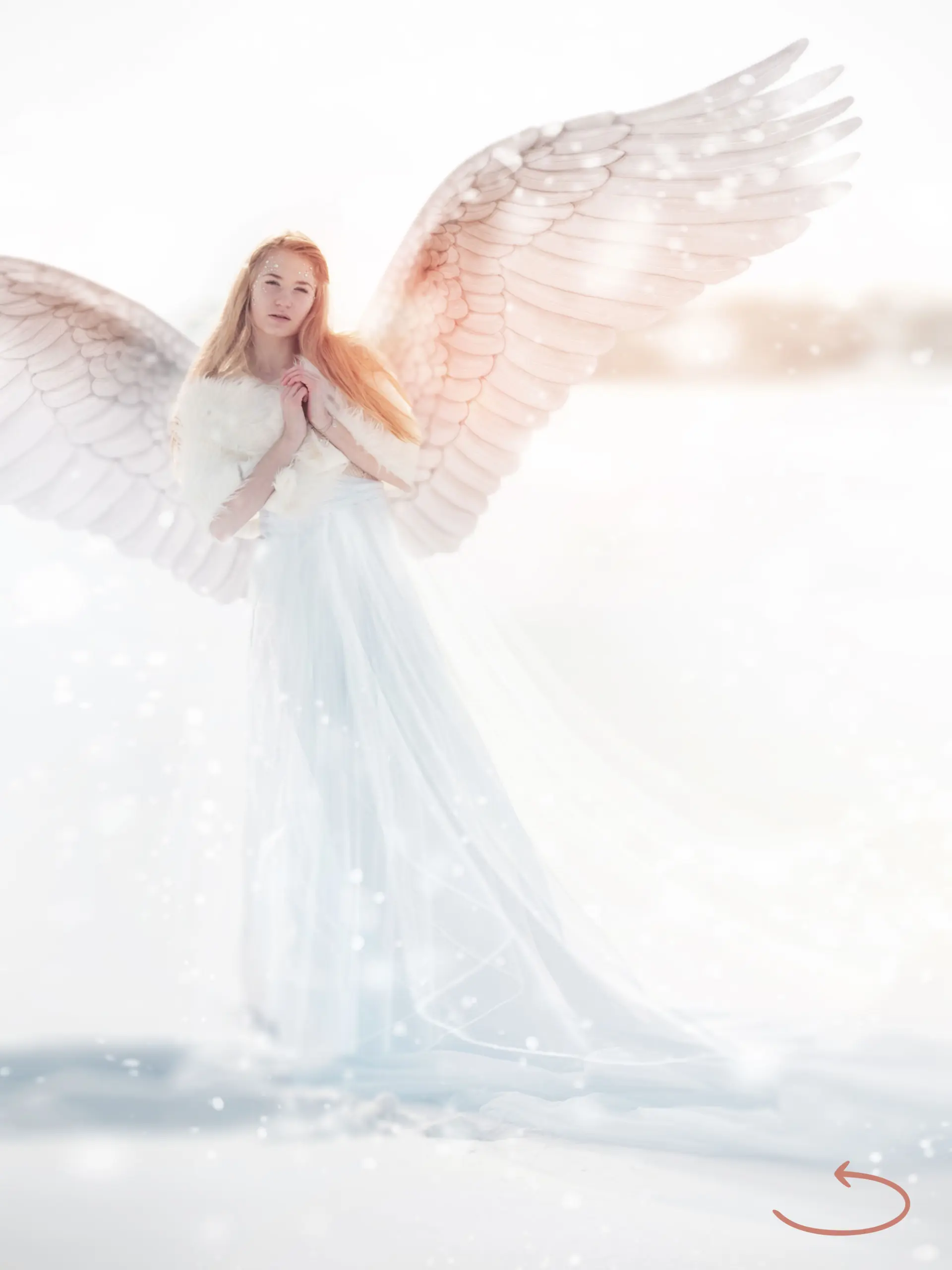 Engelbild mit Frau als Engel