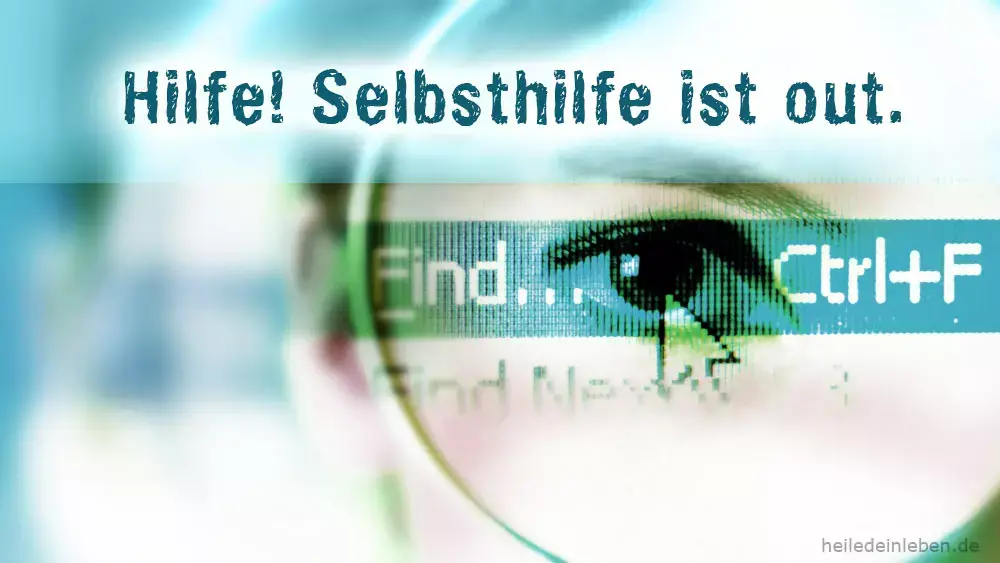 Titelbild Selbsthilfe ist out.